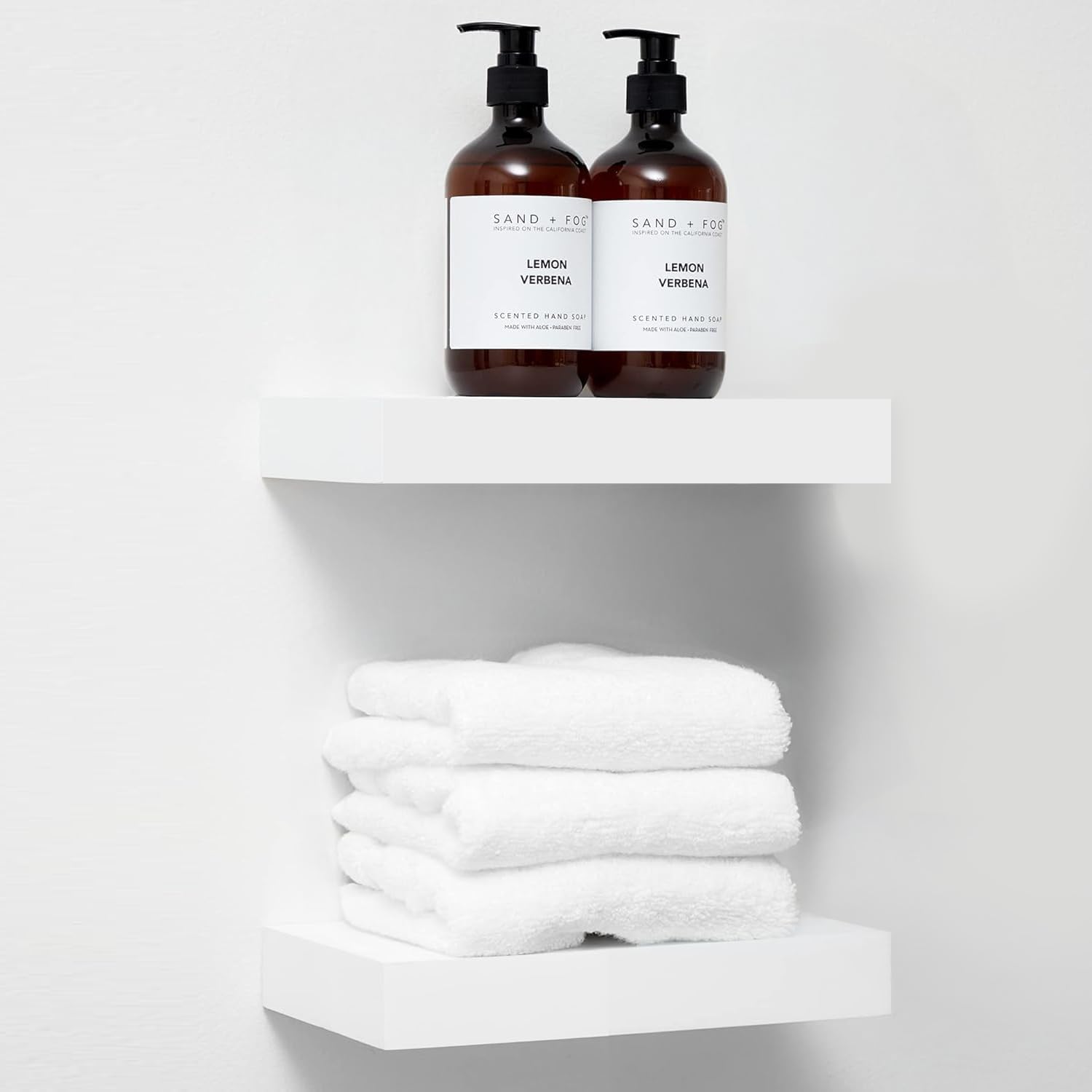 Homeforia 24inch Oak Floating Shelf for Wall, High End Solid Real Wood 24 inches Long Floating Shelves for Bathroom, Honey Oak Wooden Floating Shelves, Heavy Duty Bracket, 24 X 6.5 X 1.75 in, Set of 2