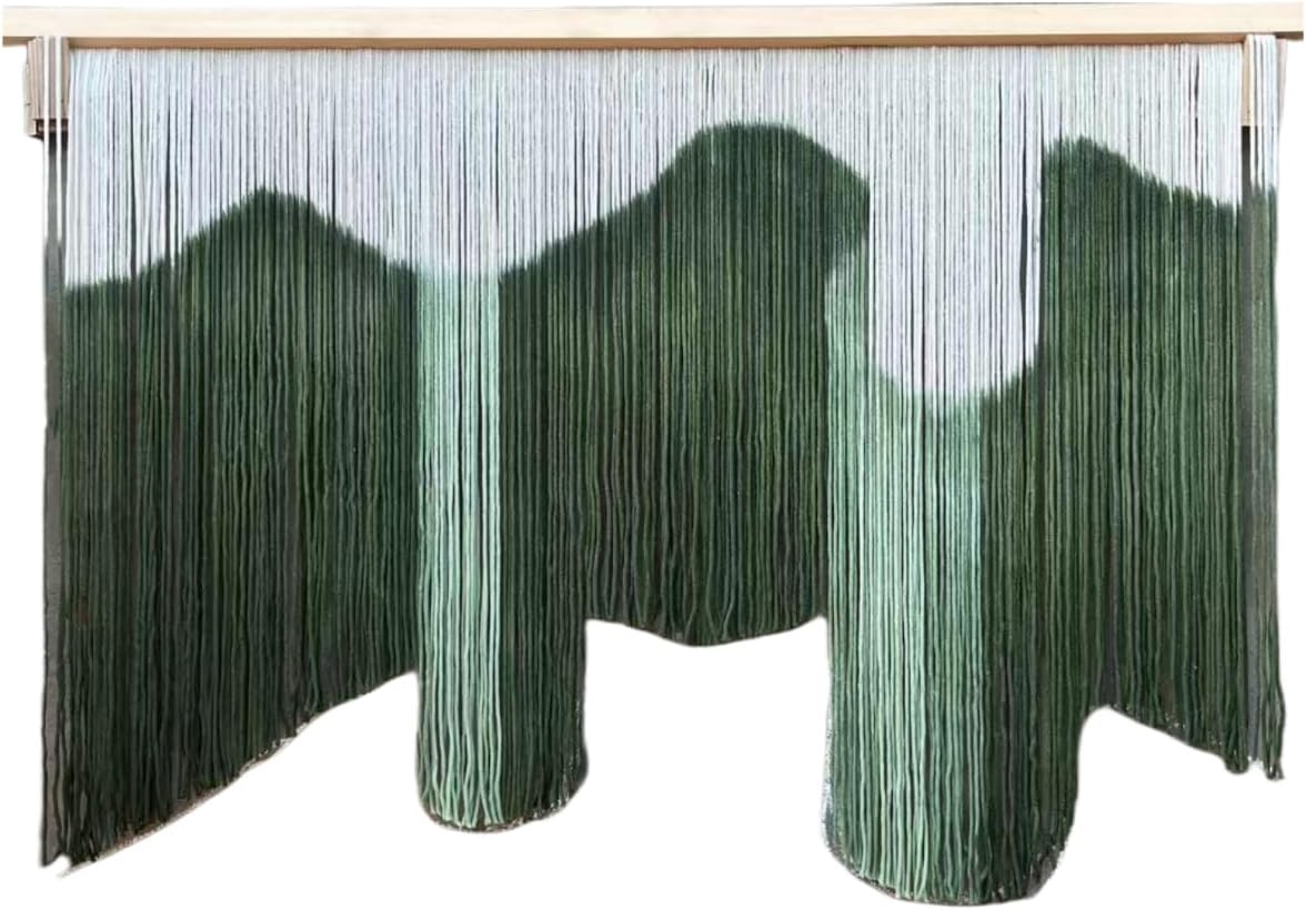 laddawan Extra Large Macrame Wall Hanging Dip-Dyed Tapestry Modern Wooden Home Wall Art For Living room Boho Handmade Wall Decor For Bedroom (Yellow)