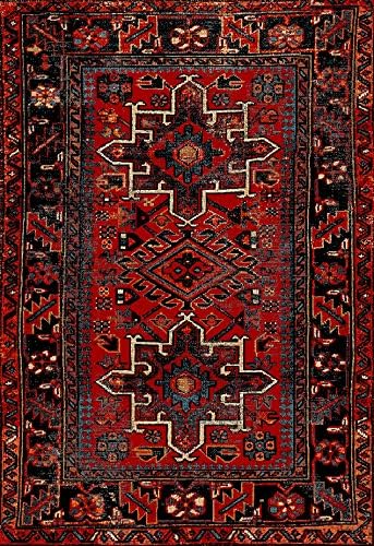 SAFAVIEH Vintage Hamadan Collection Area Rug - 5'3" x 7'6", Red & Multi, Oriental Traditional Persian Design, Non-Shedding & Easy Care, Ideal for High Traffic Areas in Living Room, Bedroom (VTH211A)