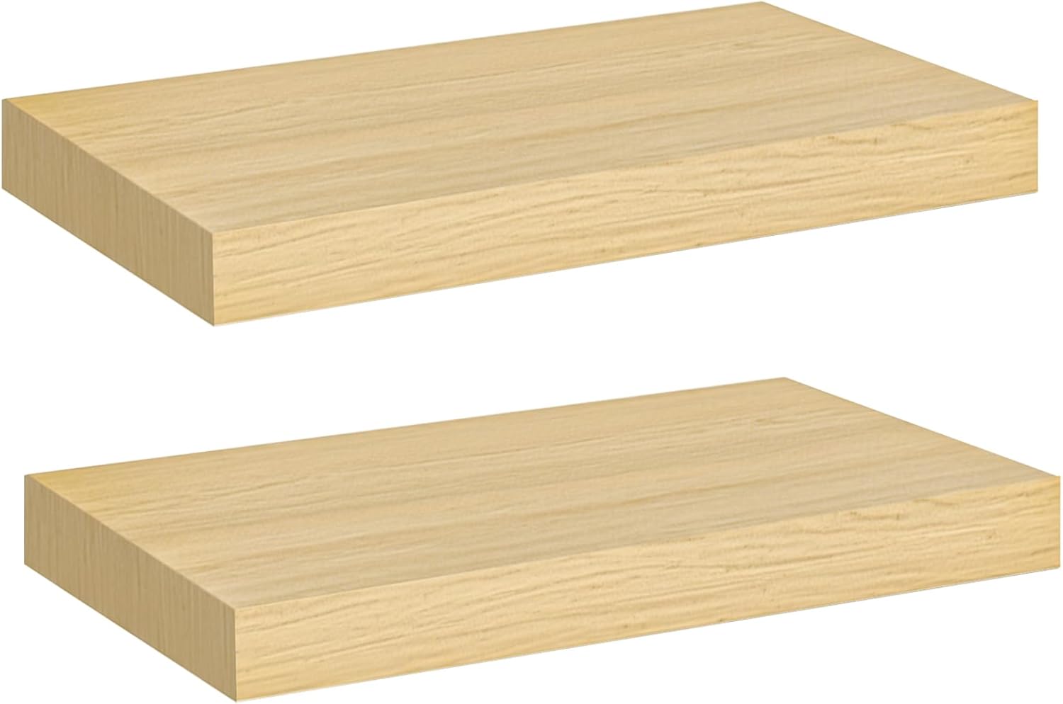 HOOBRO Floating Shelves for Wall, Wall Mounted Shelf Set of 2, 47.2" Hanging Shelf with Invisible Brackets, for Wall in Bathroom, Bedroom, Toilet, Kitchen, Living Room, Rustic Brown BF120BJP201