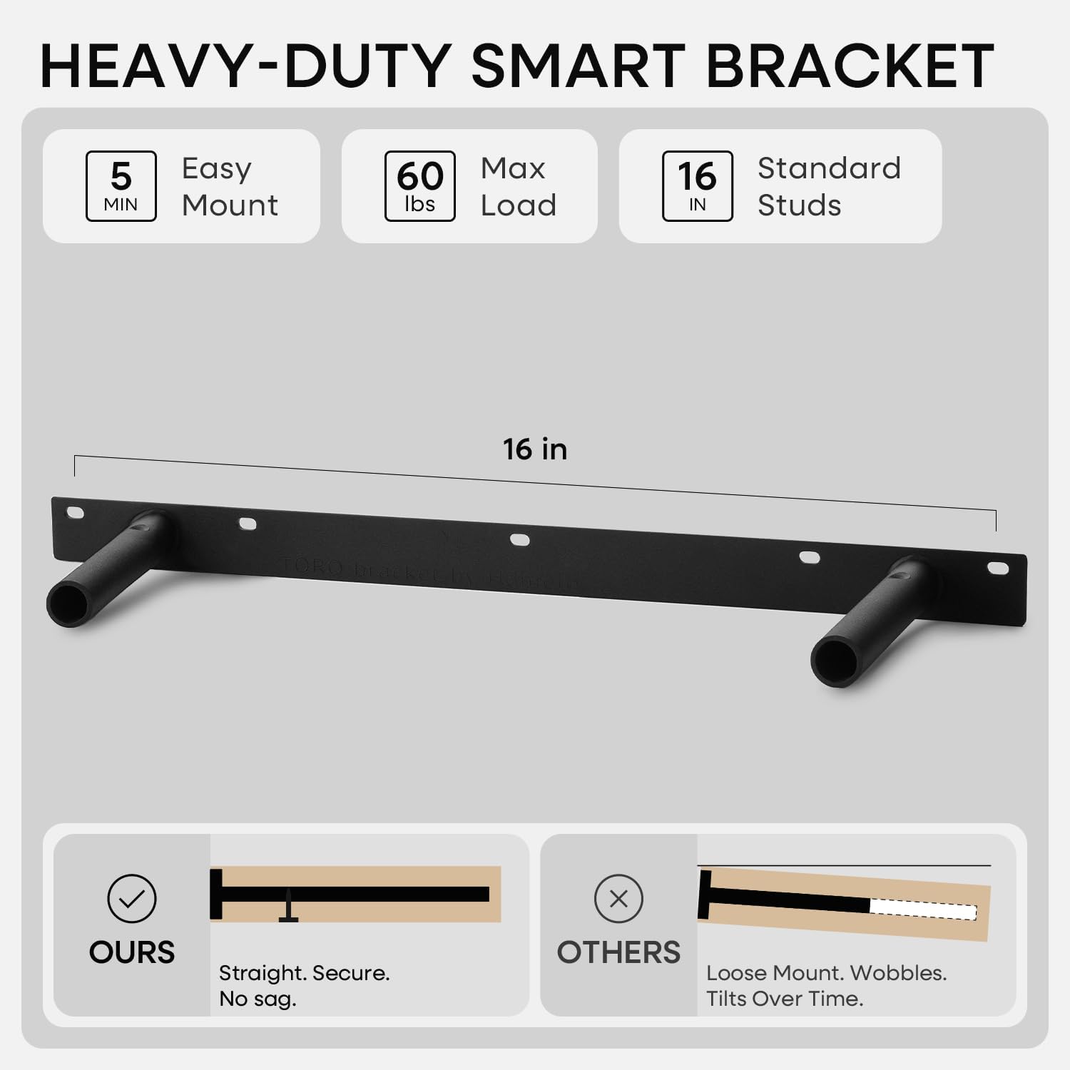 Homeforia 24inch Oak Floating Shelf for Wall, High End Solid Real Wood 24 inches Long Floating Shelves for Bathroom, Honey Oak Wooden Floating Shelves, Heavy Duty Bracket, 24 X 6.5 X 1.75 in, Set of 2