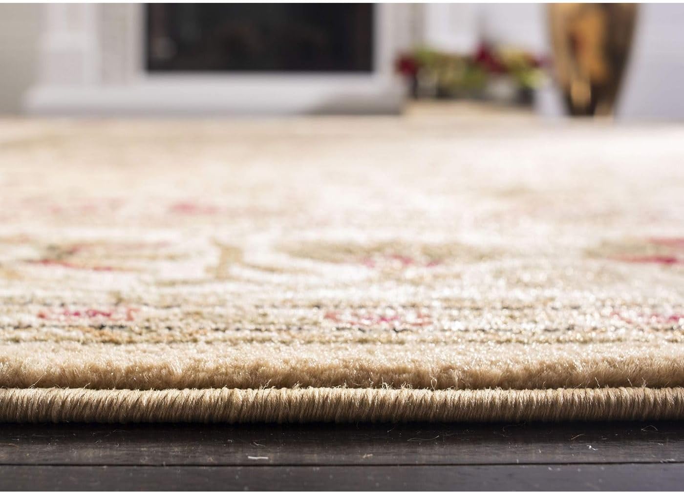 SAFAVIEH Lyndhurst Collection Area Rug - 9' x 12', Beige & Ivory, Traditional Oriental Design, Non-Shedding & Easy Care, Ideal for High Traffic Areas in Living Room, Bedroom (LNH212D)