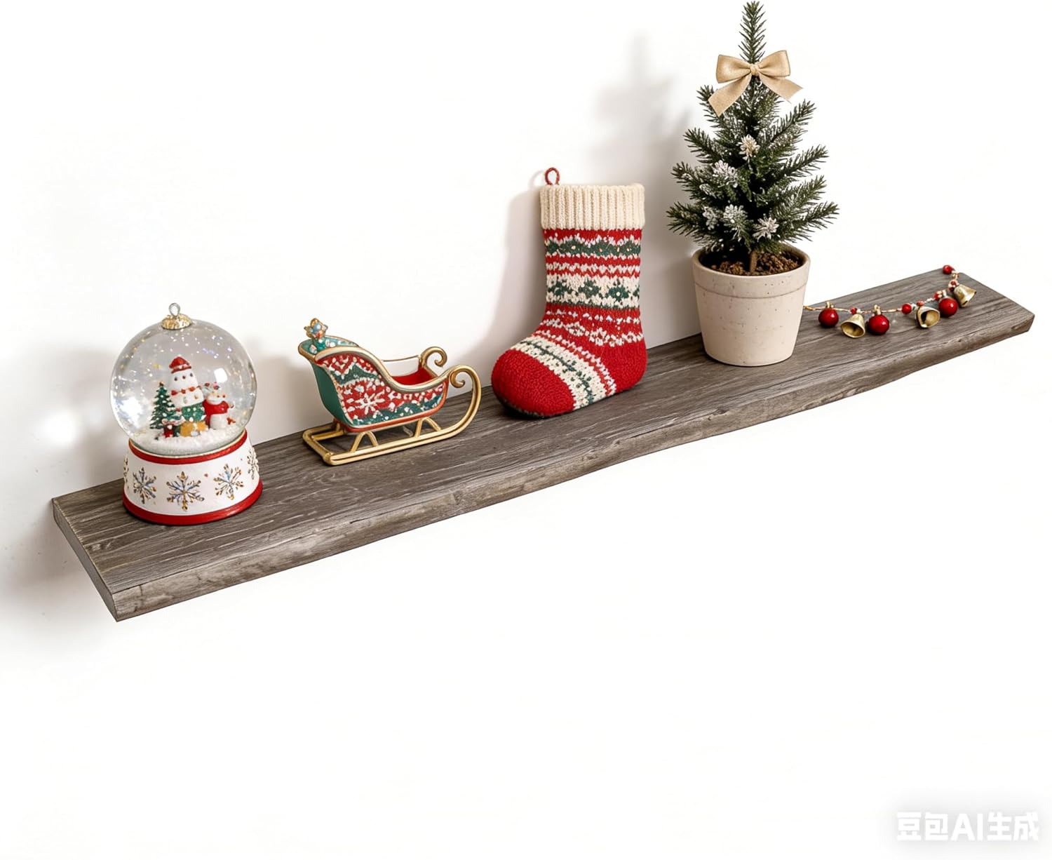 Floating Shelves for Wall, 36"x9.3" Rustic Solid Live-Edge Elm Wood Wall Shelves, Heavy-Duty Floating Shelves with Invisible Brackets, Set of 2 for Living Room, Bedroom, and Kitchen, Natural Finish