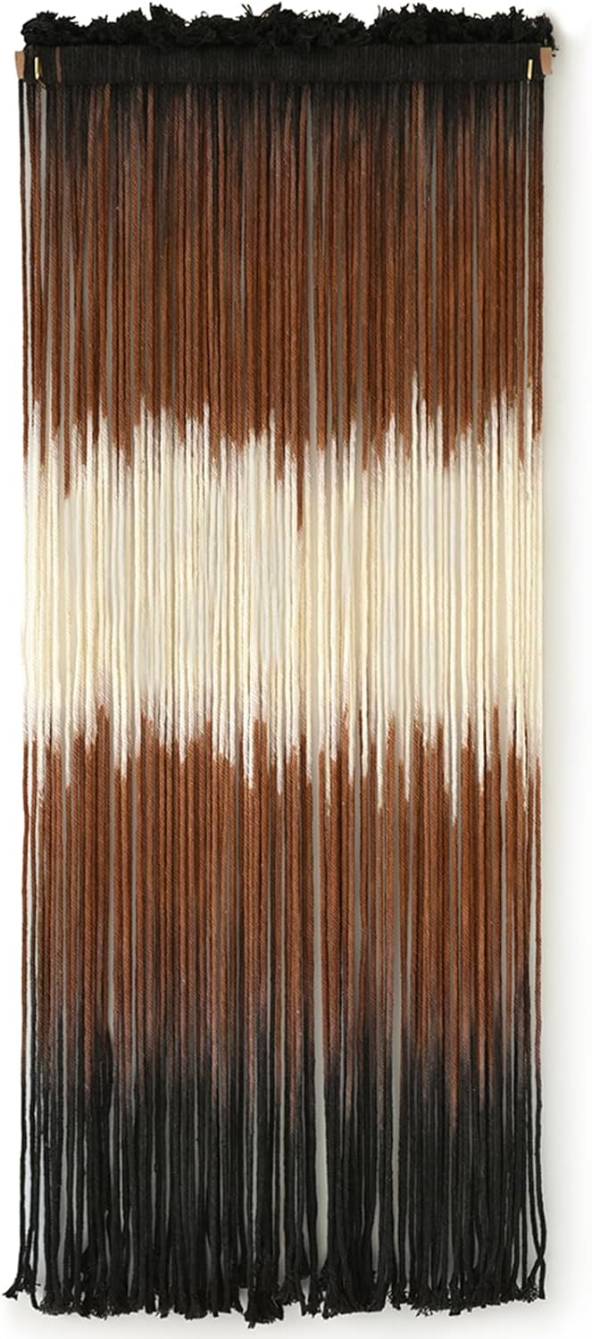 2 Pcs Macrame Wall Hanging Boho Wall Decor Handmade Macrame Art Tapestry Wedding Macrame Backdrop 13.7" W x 51" L for Living Room Bedroom Headboard Decor