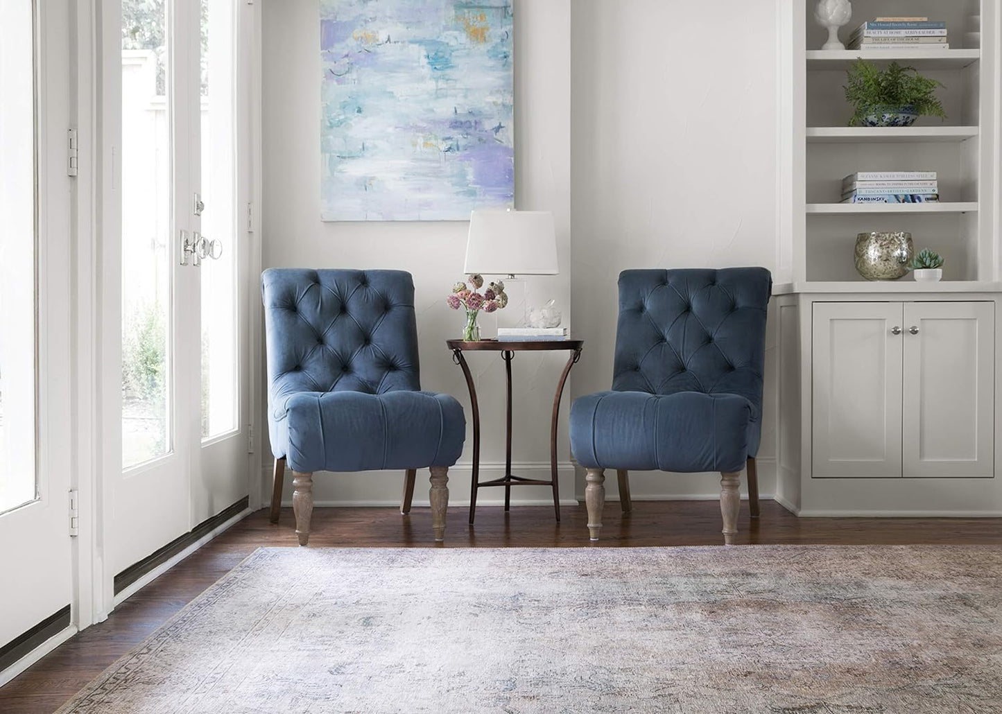 Loloi Loren Collection LQ-15 Terracotta/Sky 5'-0" x 7'-6" Area Rug