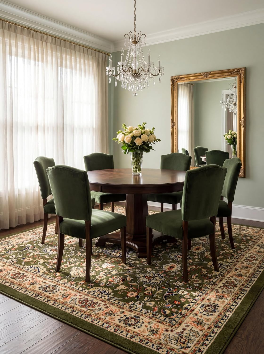 Rugs.com Yasmin Collection Rug – 8' x 10' Burgundy Medium Rug Perfect for Living Rooms, Large Dining Rooms, Open Floorplans