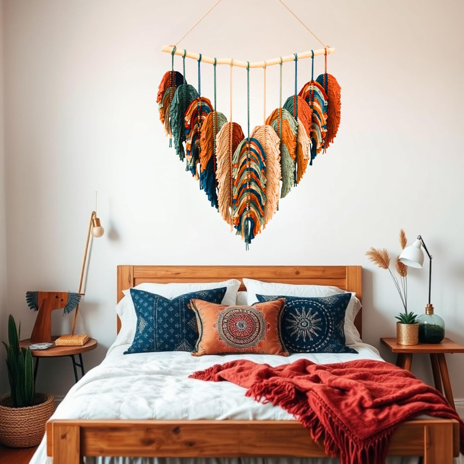 Boho Wall Decor - Large Macrame Wall Hanging - Boho Bedroom Decor - Tapestry for Bedroom - 31x39 inches
