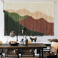 IOWER Macrame Wall Hanging Mountain Wall Art Dip-Dyed Macrame Wall Decor Modern Wall Decor Fiber Wall Art Craftsmanship 57" Wx35 L