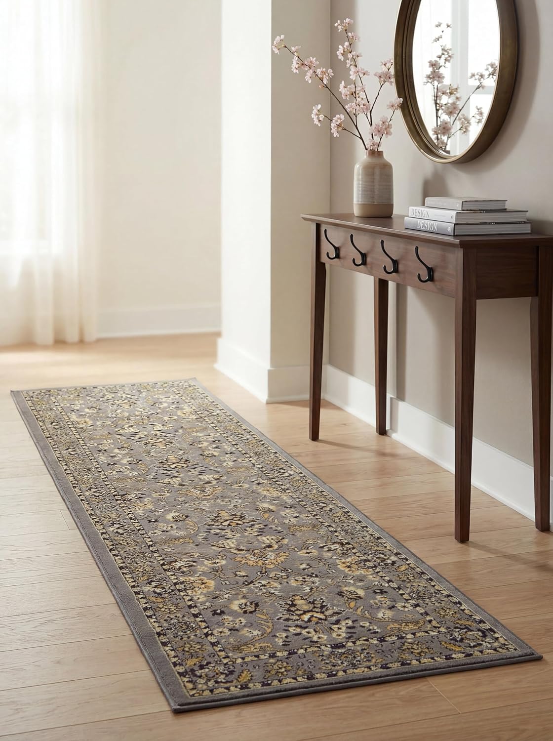 Rugs.com Yasmin Collection Rug – 8' x 10' Burgundy Medium Rug Perfect for Living Rooms, Large Dining Rooms, Open Floorplans