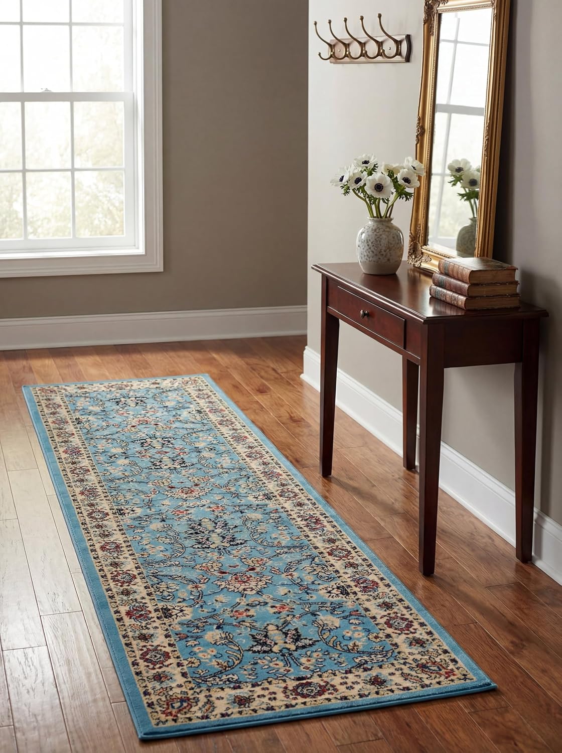 Rugs.com Yasmin Collection Rug – 8' x 10' Burgundy Medium Rug Perfect for Living Rooms, Large Dining Rooms, Open Floorplans