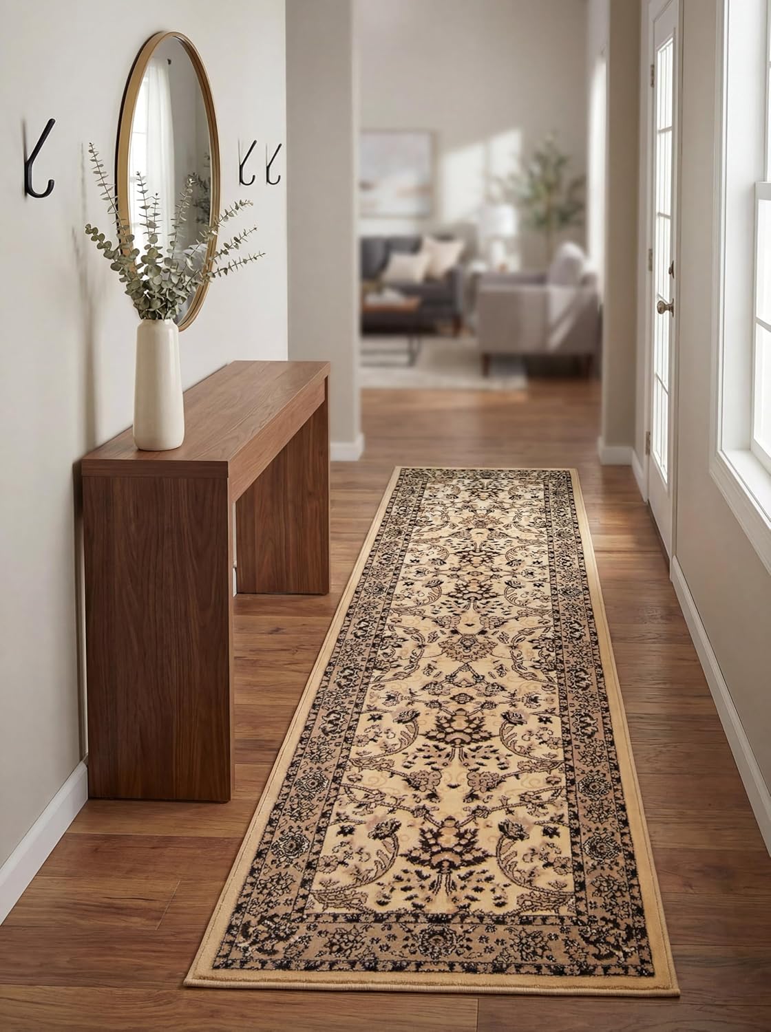 Rugs.com Yasmin Collection Rug – 8' x 10' Burgundy Medium Rug Perfect for Living Rooms, Large Dining Rooms, Open Floorplans