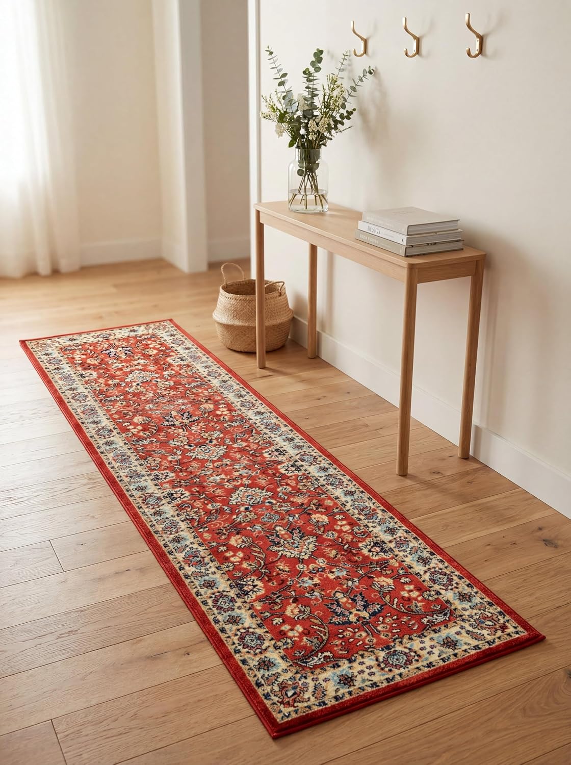 Rugs.com Yasmin Collection Rug – 8' x 10' Burgundy Medium Rug Perfect for Living Rooms, Large Dining Rooms, Open Floorplans