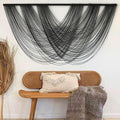 Macrame Wall Hanging Dip-Dye Boho Home Decor Fiber Wall Art Craftsmanship Bedroom Livingroom 57" W x 39" L