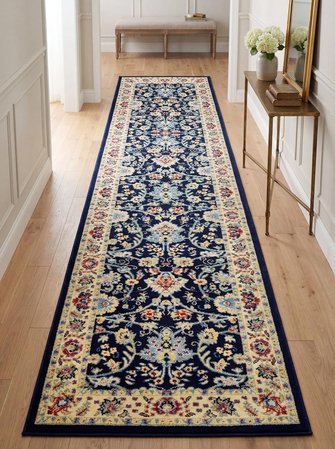 Rugs.com Yasmin Collection Rug – 8' x 10' Burgundy Medium Rug Perfect for Living Rooms, Large Dining Rooms, Open Floorplans