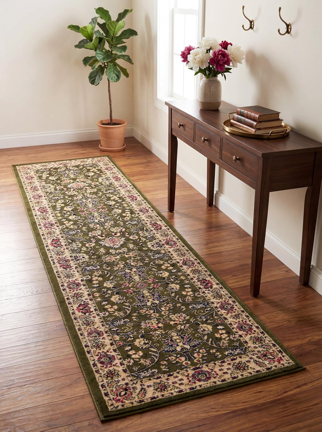 Rugs.com Yasmin Collection Rug – 8' x 10' Burgundy Medium Rug Perfect for Living Rooms, Large Dining Rooms, Open Floorplans