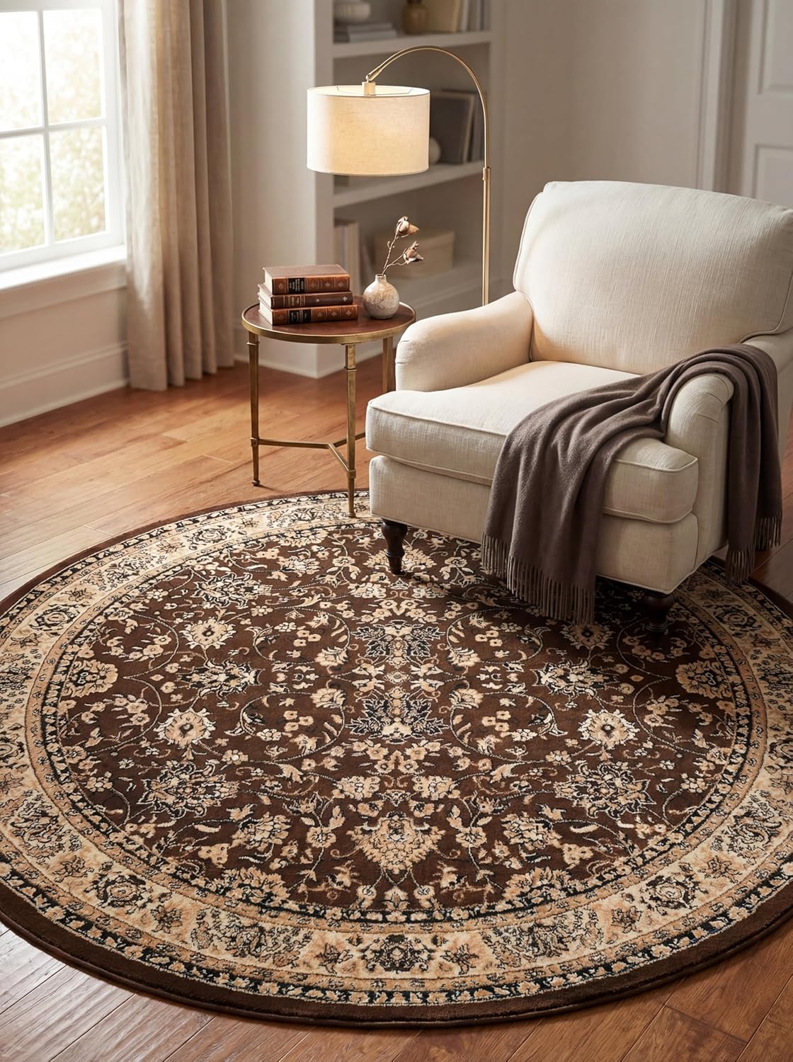 Rugs.com Yasmin Collection Rug – 8' x 10' Burgundy Medium Rug Perfect for Living Rooms, Large Dining Rooms, Open Floorplans