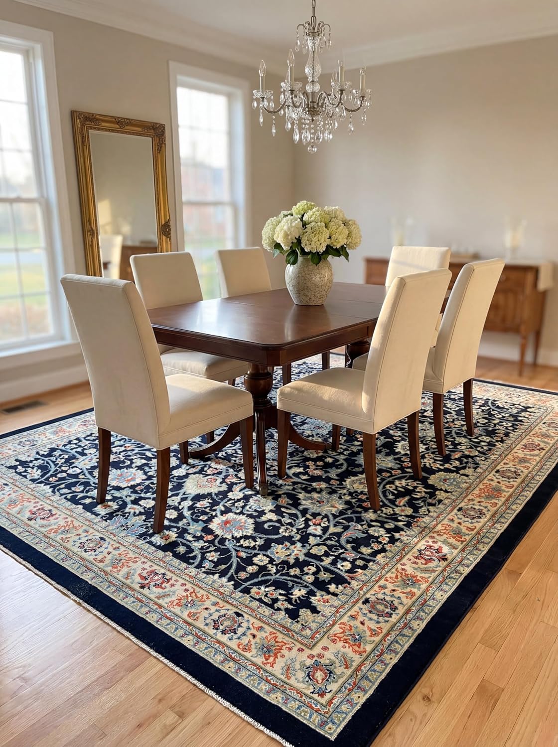 Rugs.com Yasmin Collection Rug – 8' x 10' Burgundy Medium Rug Perfect for Living Rooms, Large Dining Rooms, Open Floorplans