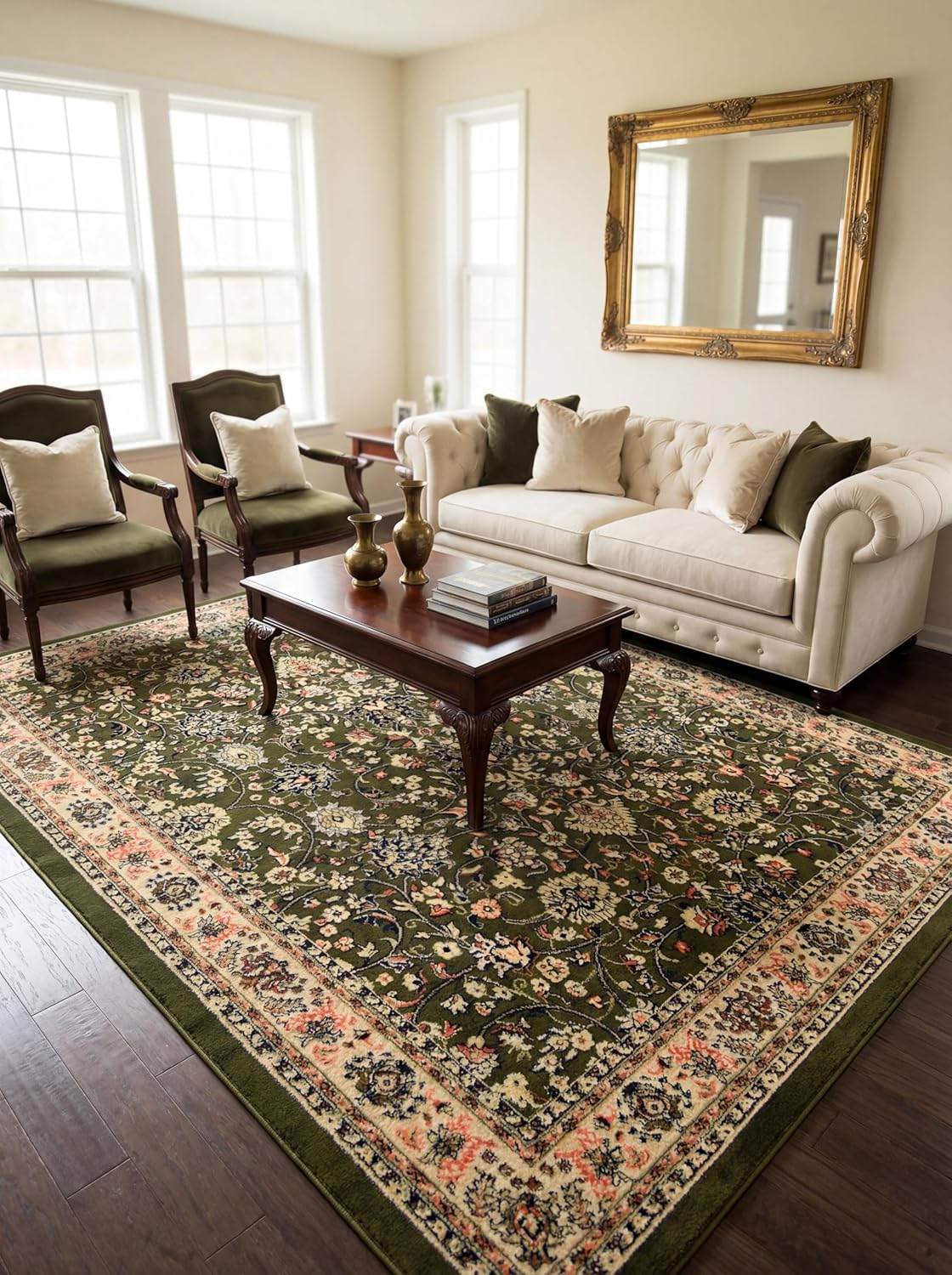 Rugs.com Yasmin Collection Rug – 8' x 10' Burgundy Medium Rug Perfect for Living Rooms, Large Dining Rooms, Open Floorplans