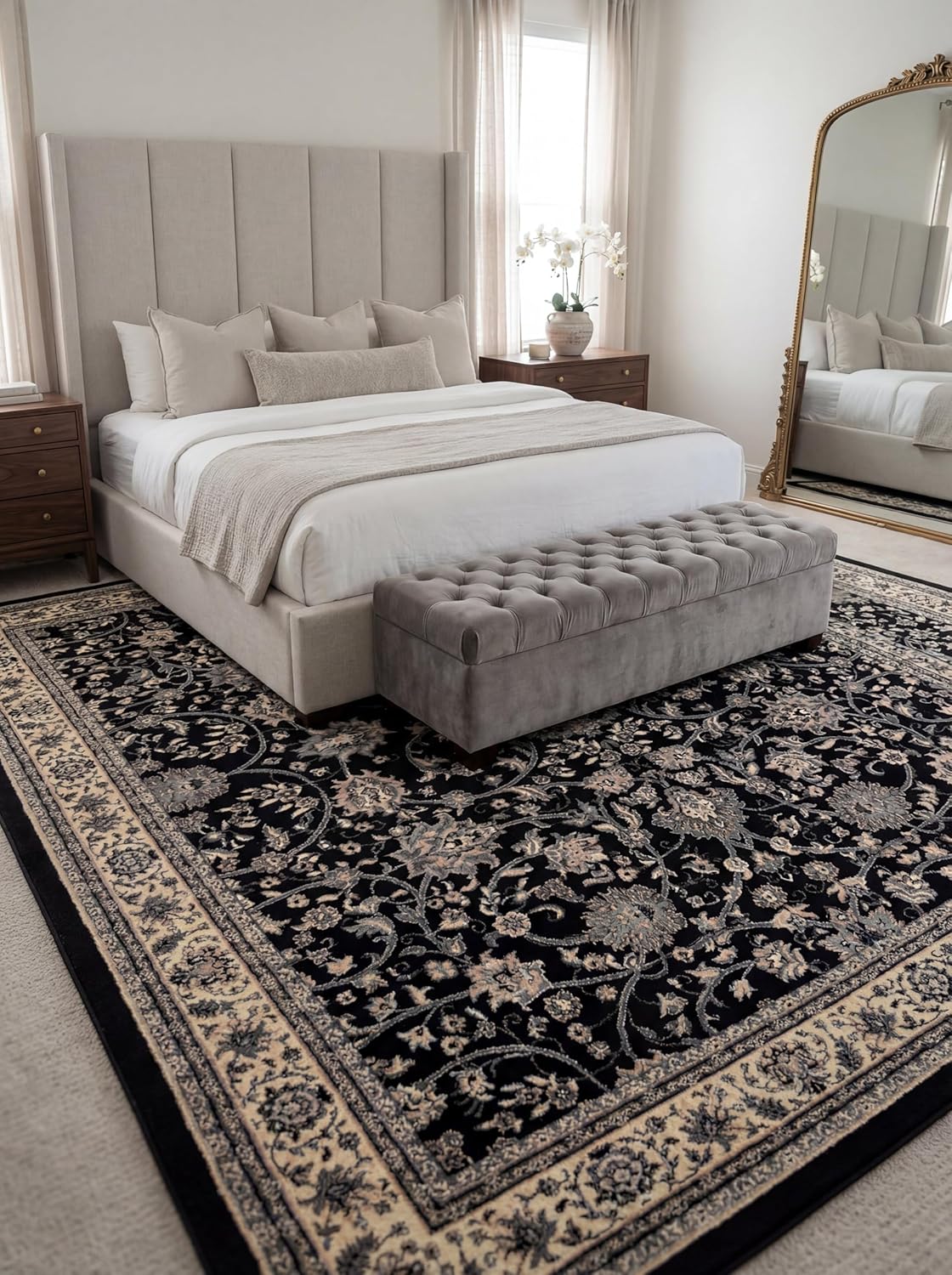 Rugs.com Yasmin Collection Rug – 8' x 10' Burgundy Medium Rug Perfect for Living Rooms, Large Dining Rooms, Open Floorplans