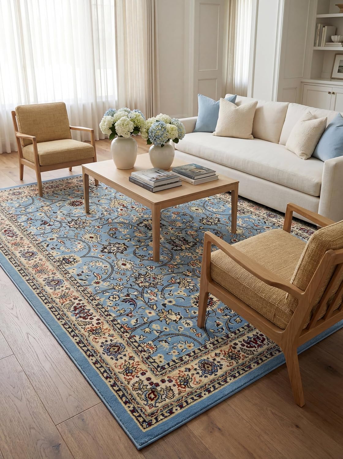 Rugs.com Yasmin Collection Rug – 8' x 10' Burgundy Medium Rug Perfect for Living Rooms, Large Dining Rooms, Open Floorplans