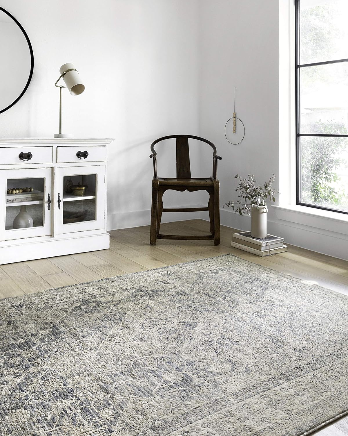 Loloi Teagan Collection TEA-03 Ivory/Sand 7'-11" x 10'-6" Area Rug, Large, Soft Neutral Rug, High-Traffic for Living Room, Bedroom, Home Office, Dining Area