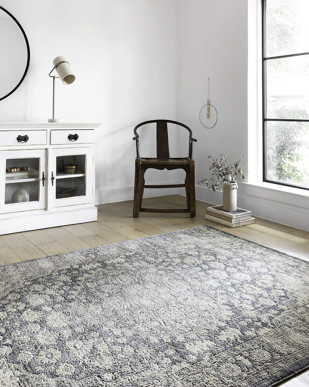 Loloi Teagan Collection TEA-03 Ivory/Sand 7'-11" x 10'-6" Area Rug, Large, Soft Neutral Rug, High-Traffic for Living Room, Bedroom, Home Office, Dining Area