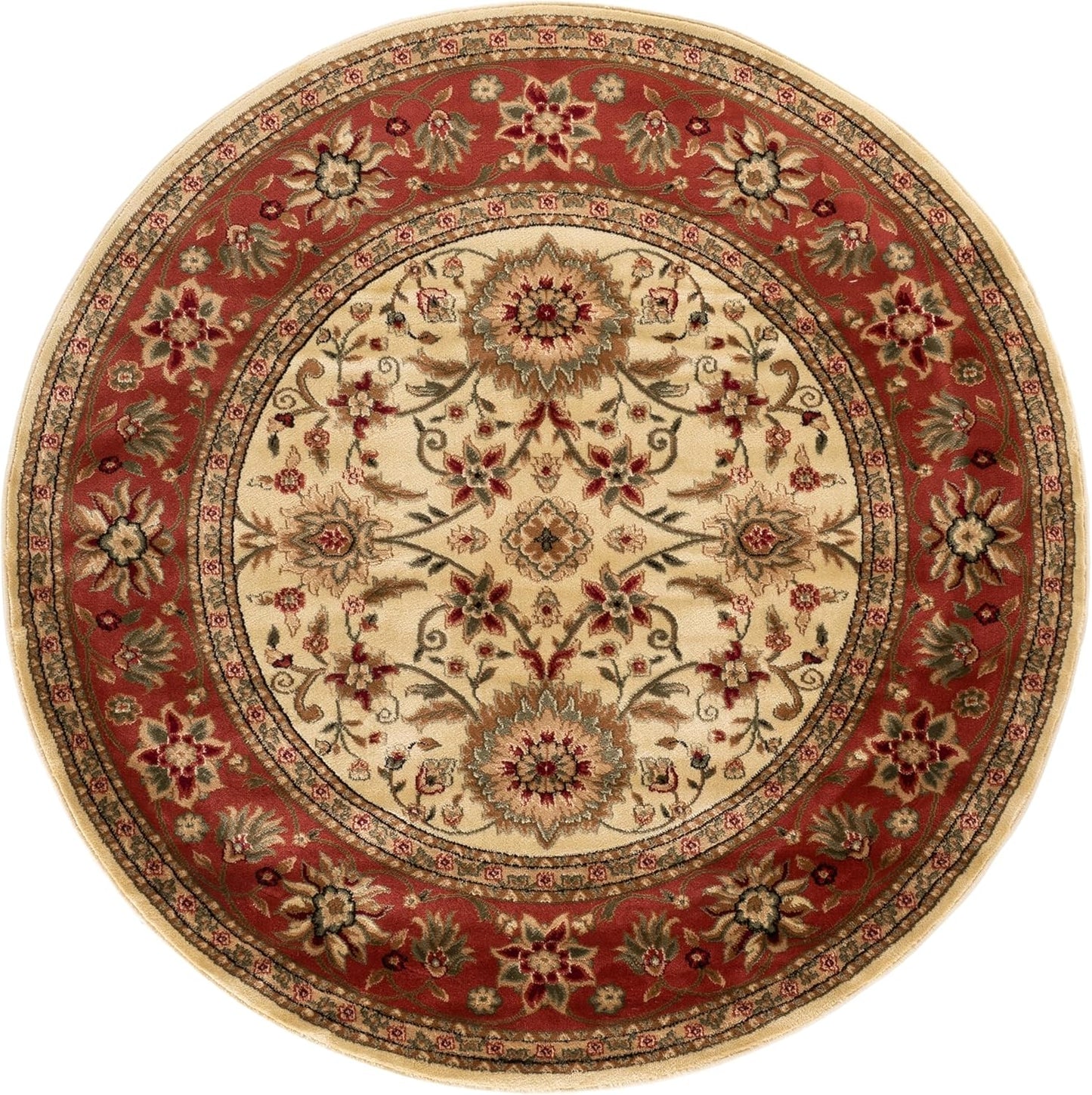 SAFAVIEH Lyndhurst Collection Area Rug - 9' x 12', Beige & Ivory, Traditional Oriental Design, Non-Shedding & Easy Care, Ideal for High Traffic Areas in Living Room, Bedroom (LNH212D)