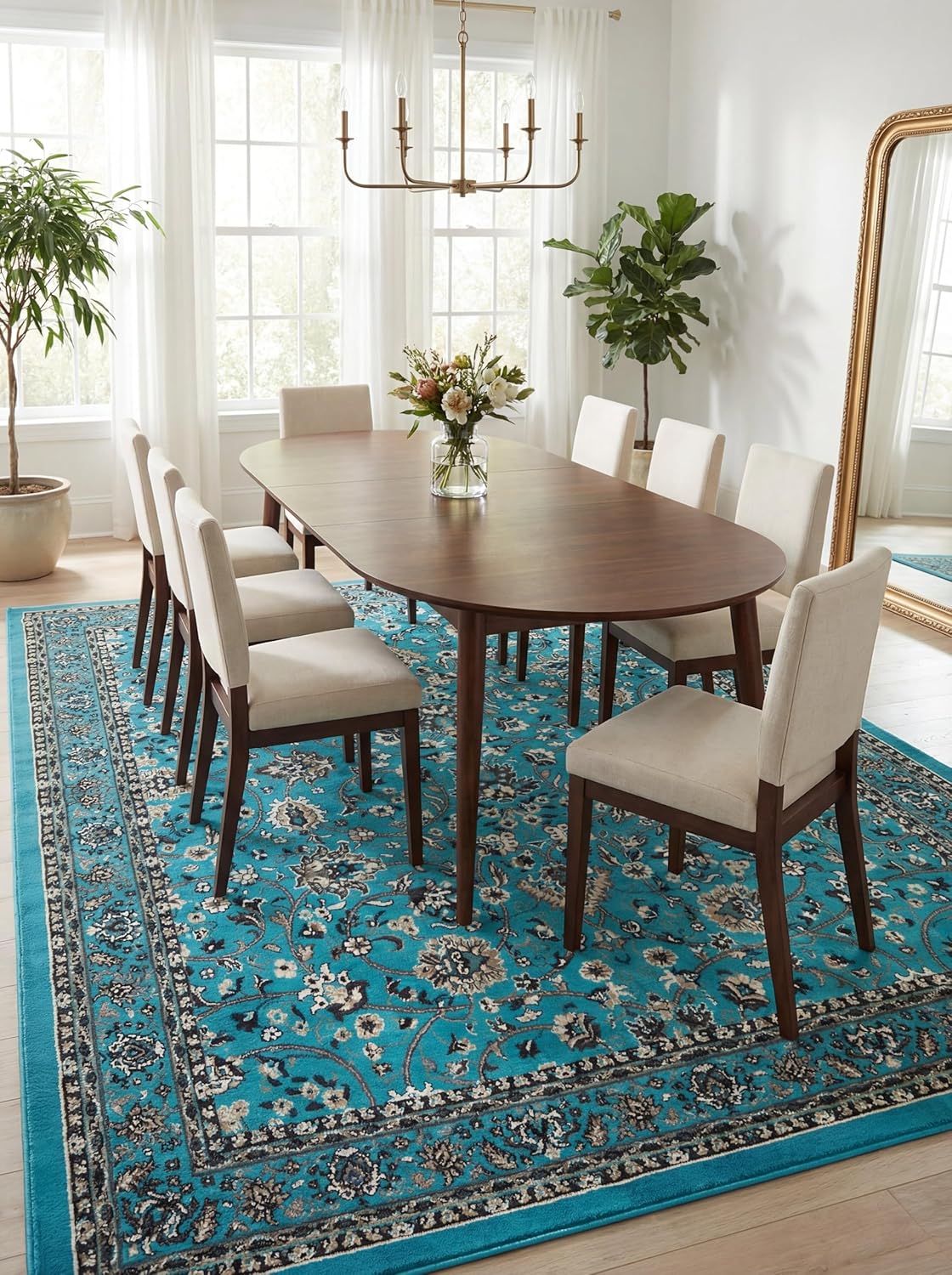 Rugs.com Yasmin Collection Rug – 8' x 10' Burgundy Medium Rug Perfect for Living Rooms, Large Dining Rooms, Open Floorplans