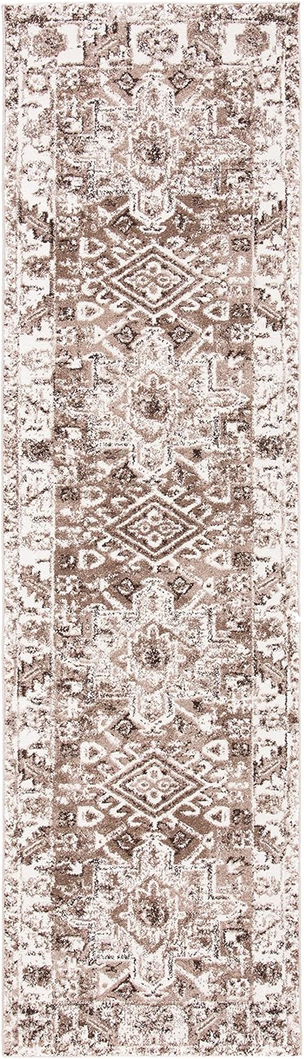 SAFAVIEH Vintage Hamadan Collection Area Rug - 5'3" x 7'6", Red & Multi, Oriental Traditional Persian Design, Non-Shedding & Easy Care, Ideal for High Traffic Areas in Living Room, Bedroom (VTH211A)