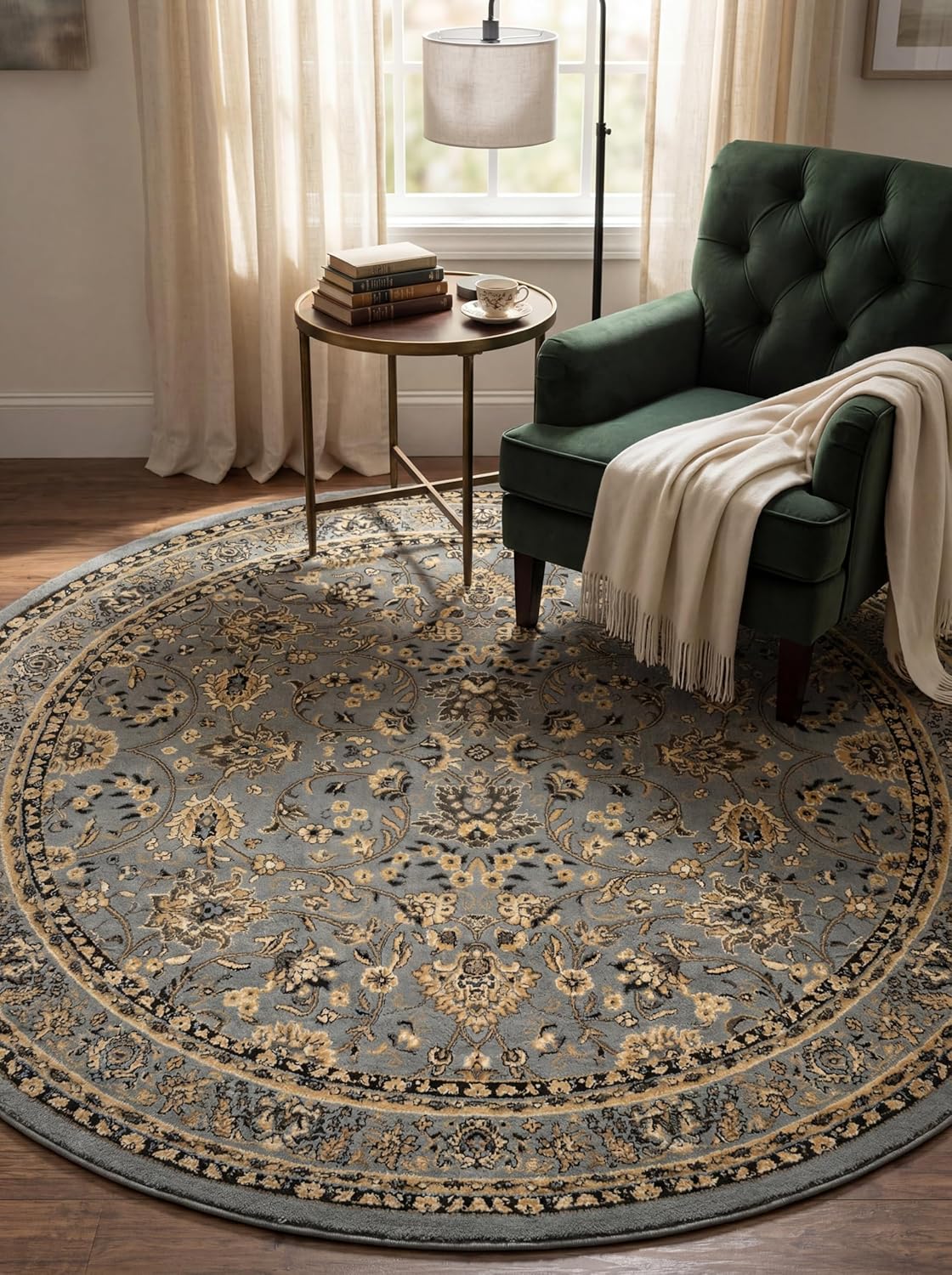 Rugs.com Yasmin Collection Rug – 8' x 10' Burgundy Medium Rug Perfect for Living Rooms, Large Dining Rooms, Open Floorplans