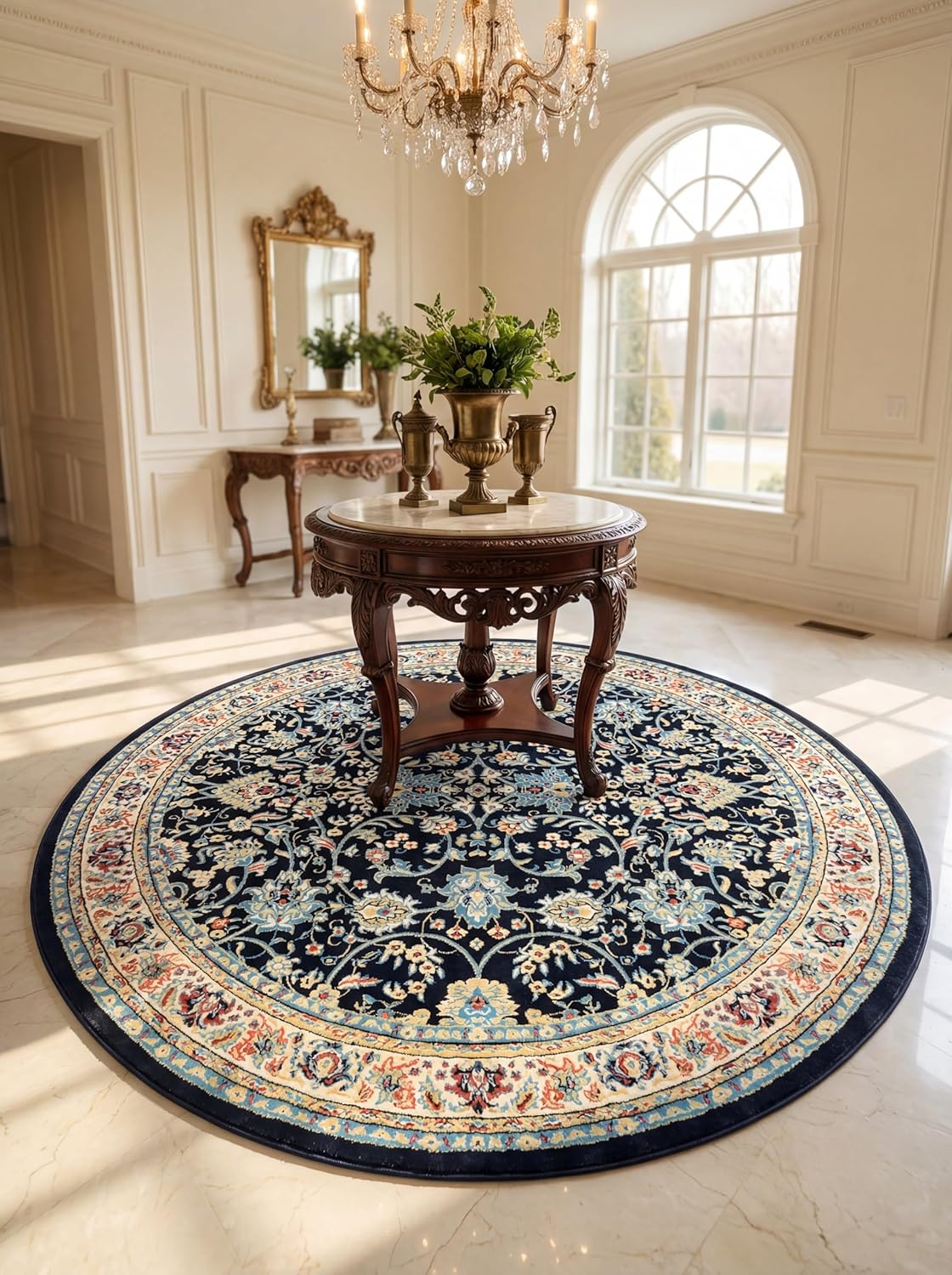 Rugs.com Yasmin Collection Rug – 8' x 10' Burgundy Medium Rug Perfect for Living Rooms, Large Dining Rooms, Open Floorplans