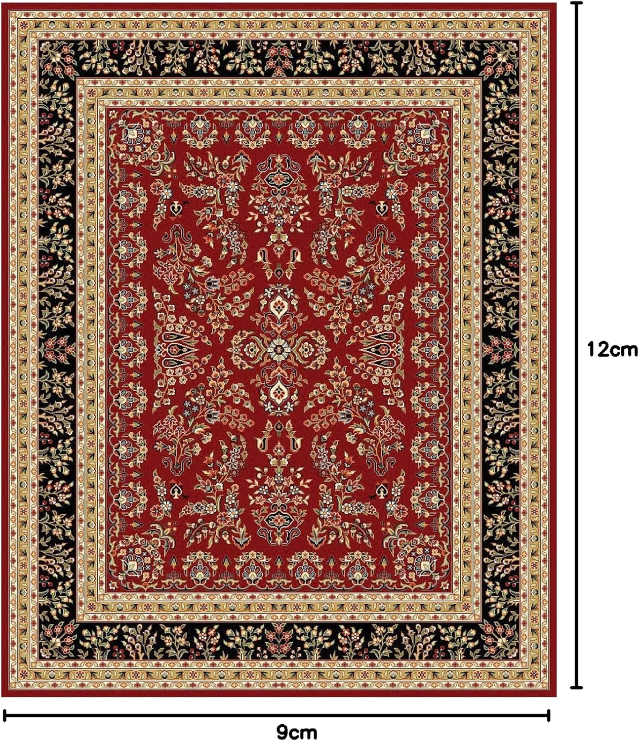 SAFAVIEH Lyndhurst Collection Area Rug - 9' x 12', Red & Black, Traditional Oriental Design, Non-Shedding & Easy Care, Ideal for High Traffic Areas in Living Room, Bedroom (LNH331B)