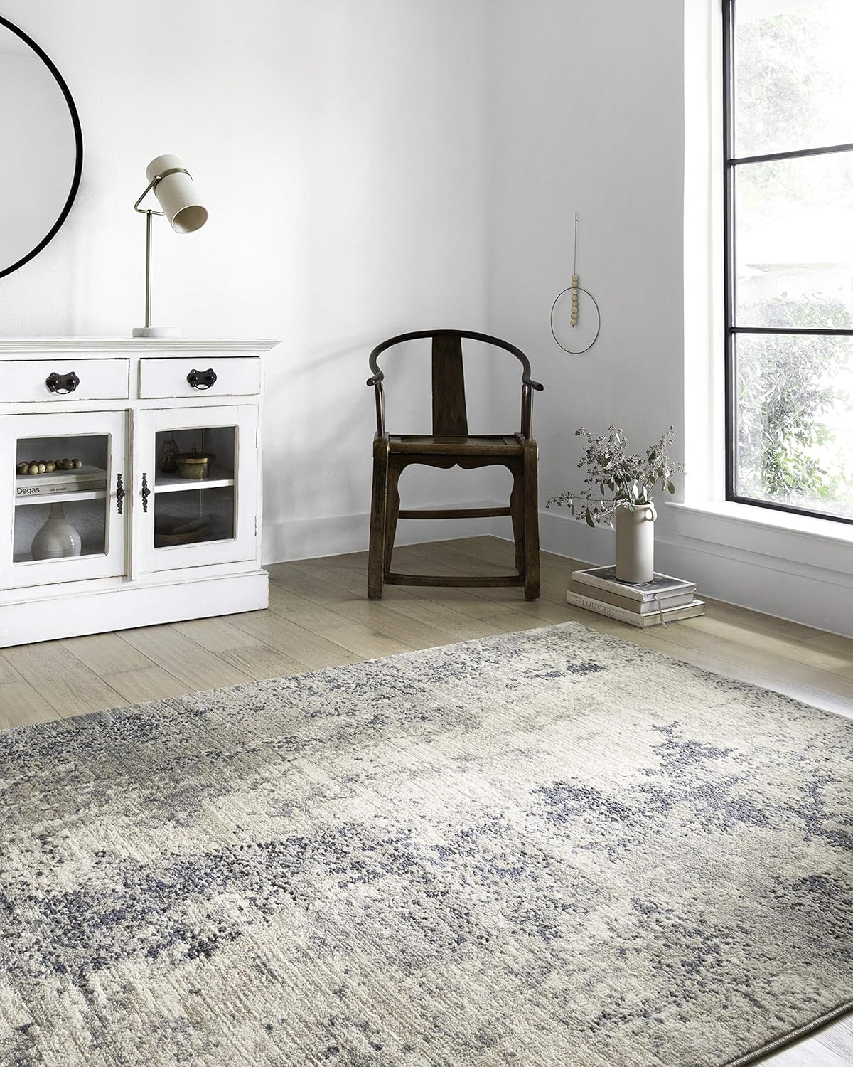 Loloi Teagan Collection TEA-03 Ivory/Sand 7'-11" x 10'-6" Area Rug, Large, Soft Neutral Rug, High-Traffic for Living Room, Bedroom, Home Office, Dining Area