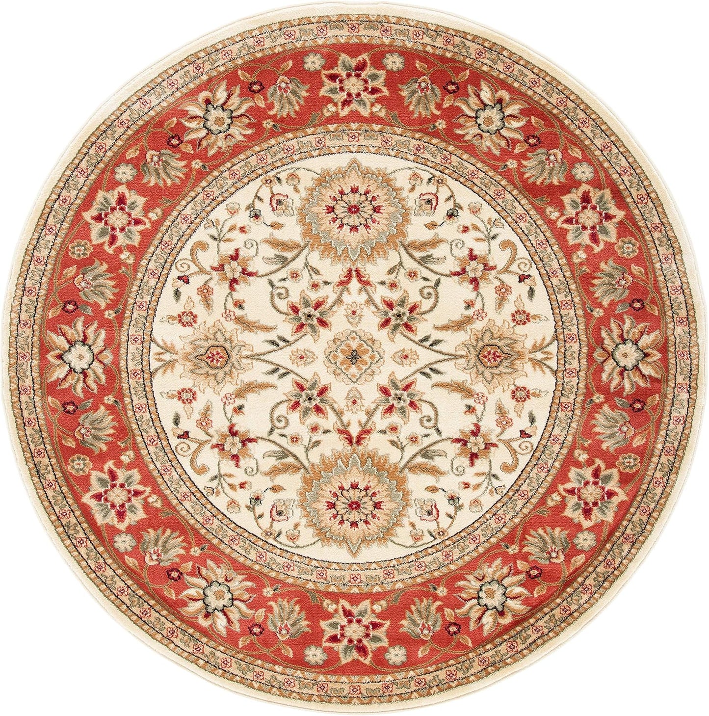 SAFAVIEH Lyndhurst Collection Area Rug - 9' x 12', Beige & Ivory, Traditional Oriental Design, Non-Shedding & Easy Care, Ideal for High Traffic Areas in Living Room, Bedroom (LNH212D)