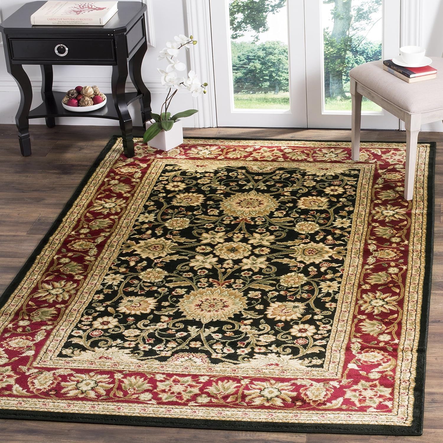 SAFAVIEH Lyndhurst Collection Area Rug - 8' x 10', Beige & Ivory, Traditional Oriental Design, Non-Shedding & Easy Care, Ideal for High Traffic Areas in Living Room, Bedroom (LNH212D)