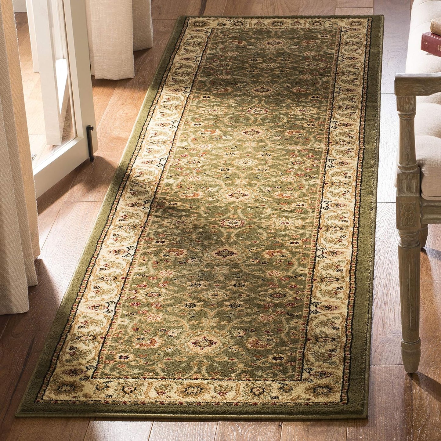 SAFAVIEH Lyndhurst Collection Area Rug - 9' x 12', Beige & Ivory, Traditional Oriental Design, Non-Shedding & Easy Care, Ideal for High Traffic Areas in Living Room, Bedroom (LNH212D)